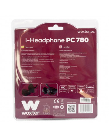 Auriculares para PC Woxter i-Headphone 780 micrófono omnidireccional, esponjas ergonómicas Color Blanco 